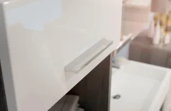 welltime Hochschrank »SIENA, Breite 37cm, 2 Tür, 1 Schubkasten, 2 offene Fächer, MDF-Front« TOPSELLER!, 1 Stk. tlg. in verschiedenen Farben erhältlich, Badmöbel, Badschrank, Schrank, Bad