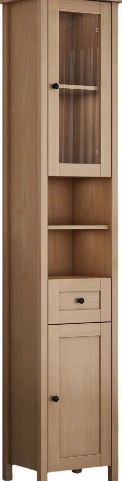 welltime Hochschrank »STOCKHOLM« Badschrank Breite 40cm mit Glastür