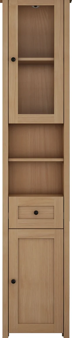 welltime Hochschrank »STOCKHOLM« Badschrank Breite 40cm mit Glastür