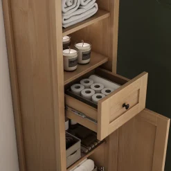 welltime Hochschrank »STOCKHOLM« Badschrank Breite 40cm mit Glastür