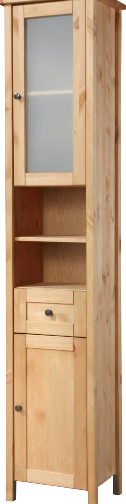 welltime Hochschrank »Sylt« Badmöbel im Landhaus-Stil, Breite 40 cm, aus Massivholz
