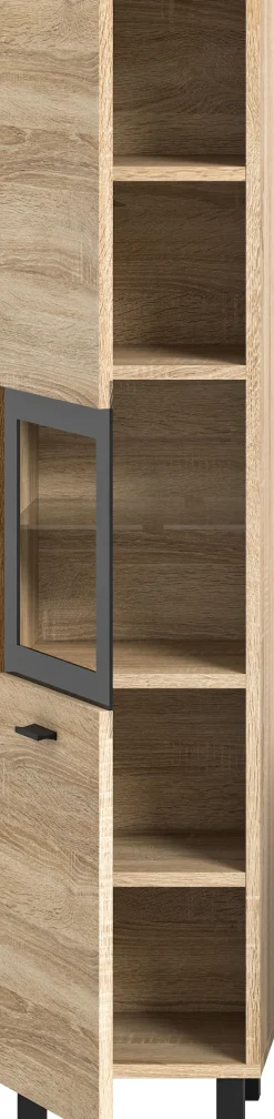 welltime Hochschrank »Tampa, Höhe 125cm, hängend oder stehend montierbar« Badschrank, Bad-Hängeschrank, Badezimmer, Bad-Möbel