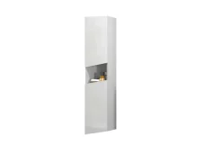 welltime Hochschrank »Vela, Hochschrank, Badschrank schmal, Badezimmerschrank, hängend« 1 Stk. tlg. Breite 30 cm, 2 hochglanzlackierte Türen, 5 verstellbare Fächer