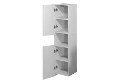 welltime Hochschrank »Vela, Hochschrank, Badschrank schmal, Badezimmerschrank, hängend« 1 Stk. tlg. Breite 30 cm, 2 hochglanzlackierte Türen, 5 verstellbare Fächer