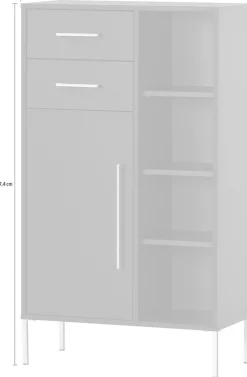 welltime Midischrank »Kent, Midischrank, Made in Germany, B: 67 cm« Solide Verarbeitung - Dieses Produkt ist in Deutschland gefertigt