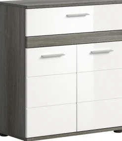 welltime Midischrank »LUCCA, Höhe 79 cm, 2 Türen, 1 Schubkasten, 1 Einlegeboden« Badschrank, Bad-Möbel, Badezimmer
