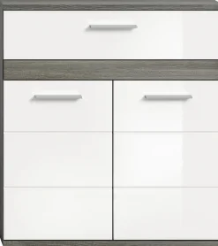welltime Midischrank »LUCCA, Höhe 79 cm, 2 Türen, 1 Schubkasten, 1 Einlegeboden« Badschrank, Bad-Möbel, Badezimmer
