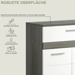 welltime Midischrank »LUCCA, Höhe 79 cm, 2 Türen, 1 Schubkasten, 1 Einlegeboden« Badschrank, Bad-Möbel, Badezimmer