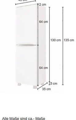 welltime Midischrank »Matera« Breite 40 cm, mit hochwertigen matten MDF-Fronten