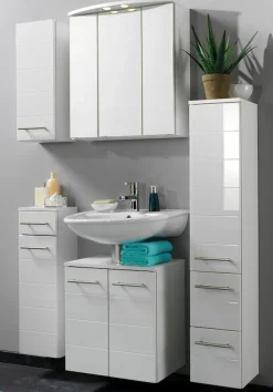 welltime Midischrank »Porto« Breite 50 cm, mit hochglänzenden Fronten