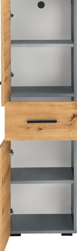 welltime Midischrank »Skara« verstellbarer Einlegeböden hinter jeder Tür, Breite 38 cm, Höhe 130 cm