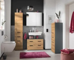 welltime Midischrank »Skara« verstellbarer Einlegeböden hinter jeder Tür, Breite 38 cm, Höhe 130 cm