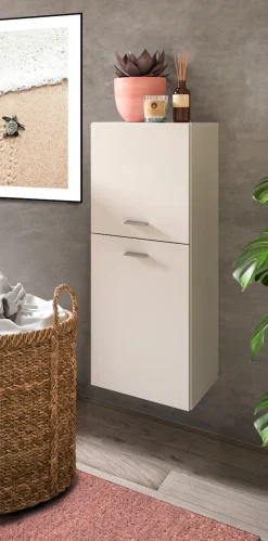 welltime Midischrank »Tampa, Höhe 80cm, hängend oder stehend montierbar« Badschrank, Bad-Möbel, Badezimmer