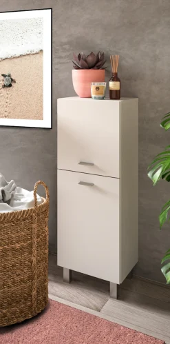 welltime Midischrank »Tampa, Höhe 80cm, hängend oder stehend montierbar« Badschrank, Bad-Möbel, Badezimmer
