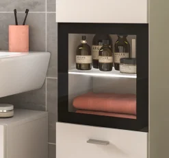welltime Midischrank »Tampa, Höhe 80cm, hängend oder stehend montierbar« Badschrank, Bad-Möbel, Badezimmer