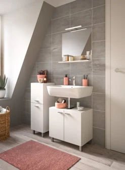 welltime Midischrank »Tampa, Höhe 80cm, hängend oder stehend montierbar« Badschrank, Bad-Möbel, Badezimmer