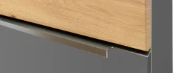 welltime Midischrank »TRIENT, Midischrank 40 cm, Softclose-Auszüge und gedämpfte Scharniere« Maße (B/H/T): ca. 40/130/35 cm,onyx-grey/Wildeiche, Softclose-Metallauszüge