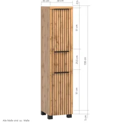 welltime Midischrank Welltime, Breite 30 cm, reversibel, 2 Türen, 1 Auszug