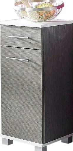 welltime Seitenschrank »Emmi, Breite 30 cm« Wechselbarer Türanschlag, Metallbeschläge