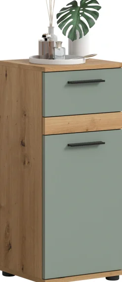 welltime Unterschrank »LUCCA, Breite 35cm, 1 Tür (TA wechselbar), 1 Schubkasten« MDF Front, Badmöbel, Badschrank, Schrank, Bad, Badezimmer