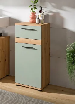 welltime Unterschrank »LUCCA, Breite 35cm, 1 Tür (TA wechselbar), 1 Schubkasten« MDF Front, Badmöbel, Badschrank, Schrank, Bad, Badezimmer