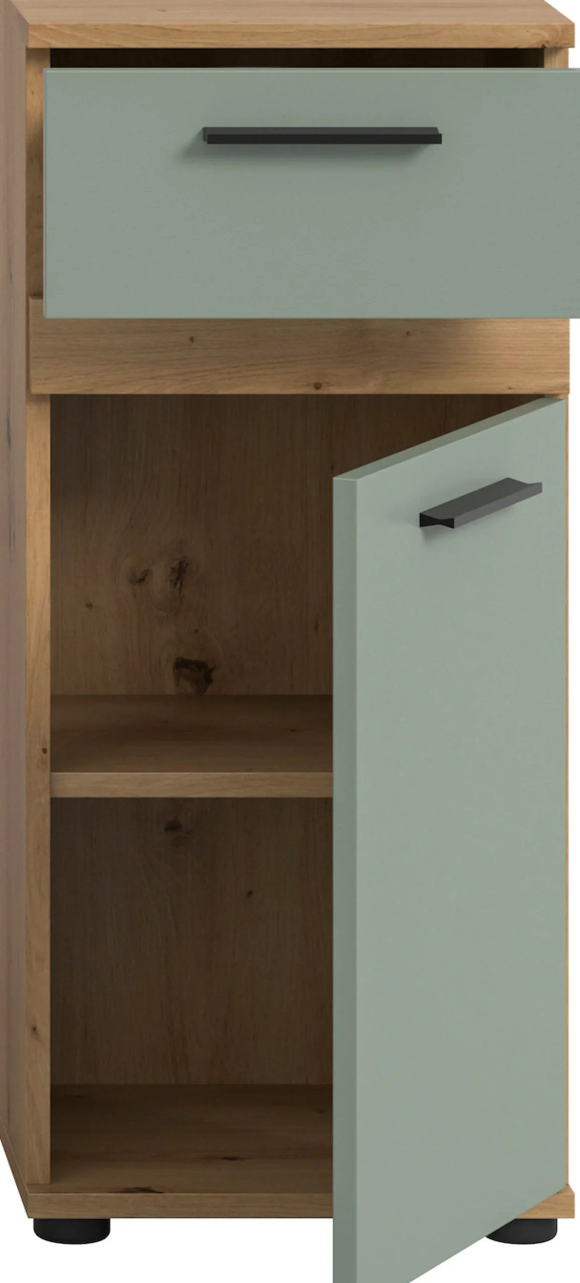 welltime Unterschrank »LUCCA, Breite 35cm, 1 Tür (TA wechselbar), 1 Schubkasten« MDF Front, Badmöbel, Badschrank, Schrank, Bad, Badezimmer