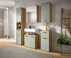 welltime Unterschrank »LUCCA, Breite 35cm, 1 Tür (TA wechselbar), 1 Schubkasten« MDF Front, Badmöbel, Badschrank, Schrank, Bad, Badezimmer