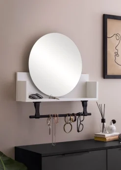 welltime Wandregal »Ella, Wandregal mit Spiegelelement, Made in Germany, B: 59 cm« Solide Verarbeitung - Dieses Produkt ist in Deutschland gefertigt