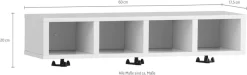 welltime Wandregal »Lugo, Wandregal, melaminharzbeschichtet, Made in Germany, B: 59 cm« Solide Verarbeitung - Dieses Produkt ist in Deutschland gefertigt