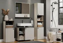 welltime Waschbeckenunterschrank »Amrum« Waschtisch auf Rollen - (B/T/H) wahlweise 60-80/42/64 cm