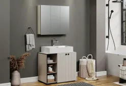welltime Waschbeckenunterschrank »Amrum« Waschtisch auf Rollen - (B/T/H) wahlweise 60-80/42/64 cm