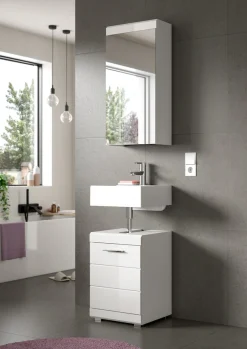 welltime Waschbeckenunterschrank »SIENA, Breite 40cm, 1 Tür, 1 Einlegeboden, 2 Fächer, MDF-Front« WBU, Badmöbel, Badschrank, Kommode, Unterschrank, Bad, Badezimmer