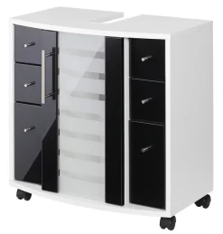 welltime Waschbeckenunterschrank »Jaca« Breite 60 cm, mit hochglänzenden Fronten