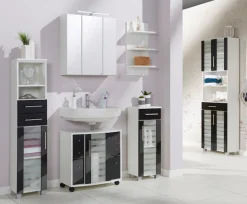 welltime Waschbeckenunterschrank »Jaca« Breite 60 cm, mit hochglänzenden Fronten
