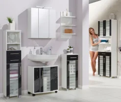 welltime Waschbeckenunterschrank »Jaca« Breite 60 cm, mit hochglänzenden Fronten