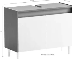 welltime Waschbeckenunterschrank »Lovis, Waschbeckenunterschrank, Made in Germany, B: 80 cm« Solide Verarbeitung - Dieses Produkt ist in Deutschland gefertigt