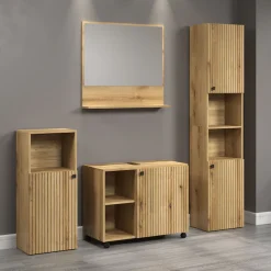 welltime Waschbeckenunterschrank »Amrum« 1 Stk. tlg. Waschtisch auf Rollen - (B/T/H) wahlweise 60-80/42/64 cm