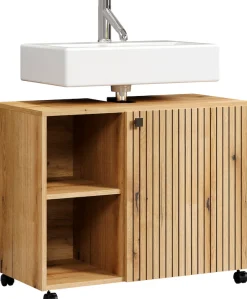 welltime Waschbeckenunterschrank »Amrum« 1 Stk. tlg. Waschtisch auf Rollen - (B/T/H) wahlweise 60-80/42/64 cm