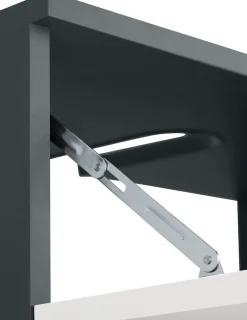 welltime Waschbeckenunterschrank »Skara« mit Klappe und Schubkasten, schwarze Griffe, Breite 60 cm, Höhe 55 cm
