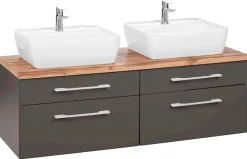 welltime Waschbeckenunterschrank »Davos« Badmöbel, Waschtisch inkl. Waschbecken, Breite 120 cm