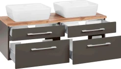 welltime Waschbeckenunterschrank »Davos« Badmöbel, Waschtisch inkl. Waschbecken, Breite 120 cm
