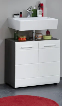welltime Waschbeckenunterschrank »Sovana« Waschbeckenunterschrank mit 2 Türen - (B/T/H) 60/31/57 cm