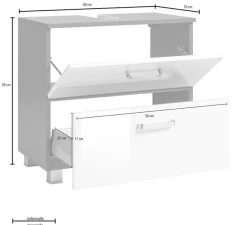 welltime Waschbeckenunterschrank »Ravenna« Breite 60 cm, mit Soft-Close-Funktion