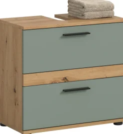 welltime Waschbeckenunterschrank »LUCCA, Breite 60 cm, 2 Schubkästen, hochwertige MDF Front«