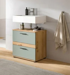 welltime Waschbeckenunterschrank »LUCCA, Breite 60 cm, 2 Schubkästen, hochwertige MDF Front«