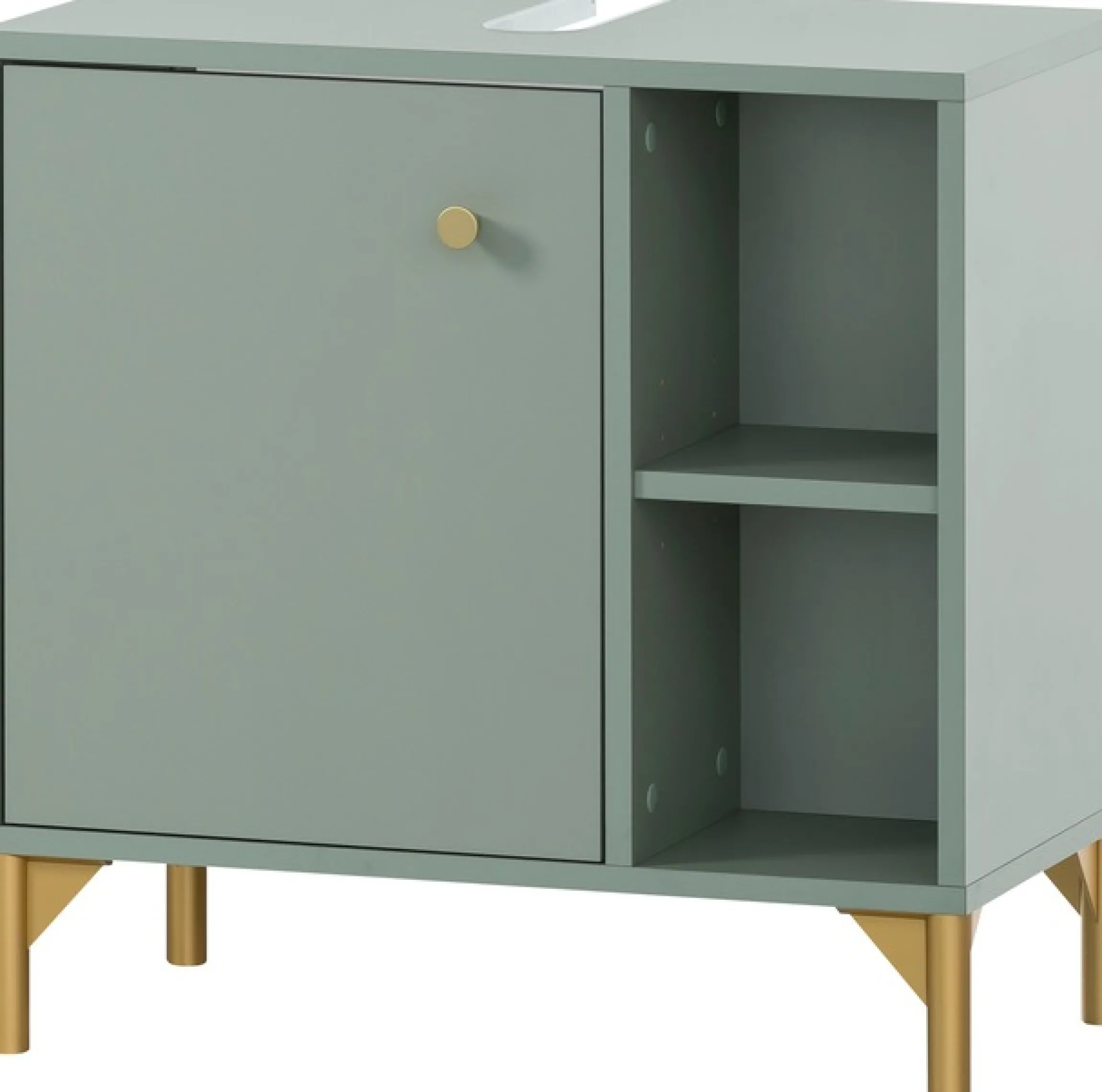 welltime Waschbeckenunterschrank »Ando, Waschbeckenunterschrank, Made in Germany, B: 60,2 cm« Solide Verarbeitung - Dieses Produkt ist in Deutschland gefertigt