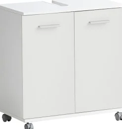 welltime Waschbeckenunterschrank »Palermo, Breite 59 cm« Metallbeschläge, Siphonausschnitt