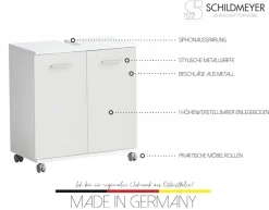 welltime Waschbeckenunterschrank »Palermo, Breite 59 cm« Metallbeschläge, Siphonausschnitt