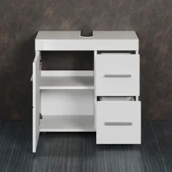 welltime Waschbeckenunterschrank »Avena« 1 Stk. tlg. Badezimmerschrank mit Tür & Schubkästen – (B/T/H) 60/34/56 cm