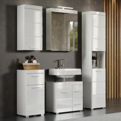 welltime Waschbeckenunterschrank »Avena« 1 Stk. tlg. Badezimmerschrank mit Tür & Schubkästen – (B/T/H) 60/34/56 cm